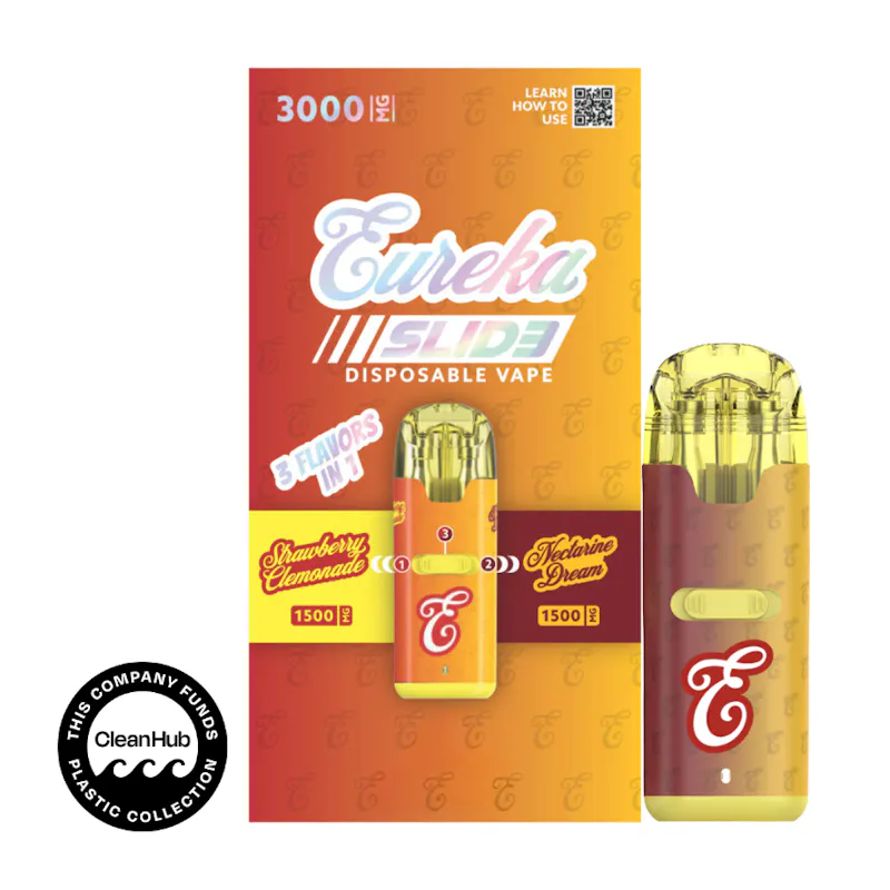 Eureka 3g SLID3 FUSION Disposable - Strawberry Clemonade x Nectarine Dream disposable