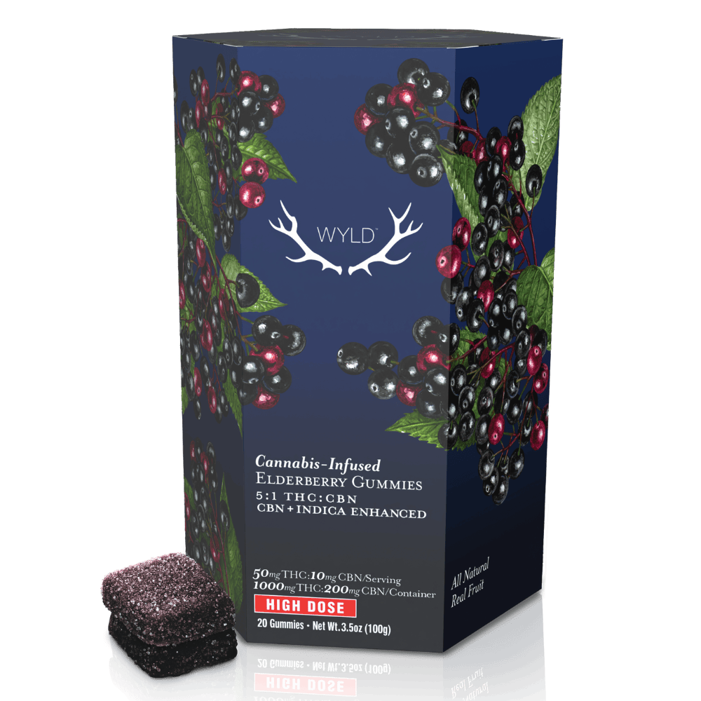 ラスト1点【業務パック】総CBN18,000mg CBNオリジナルハーブ 60g Elderberry 5:1 THC:CBN Indica Enhanced Gummies | 1000mg | 20ct