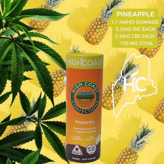 High Coast - High Coast Pineapple 1:1 Nano Gummies - 1