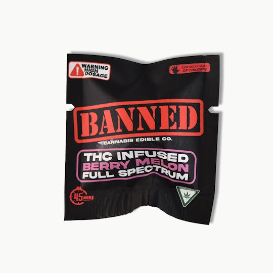 Banned Edible Co - BERRY MELON SINGLE GUMMY 200MG - 1