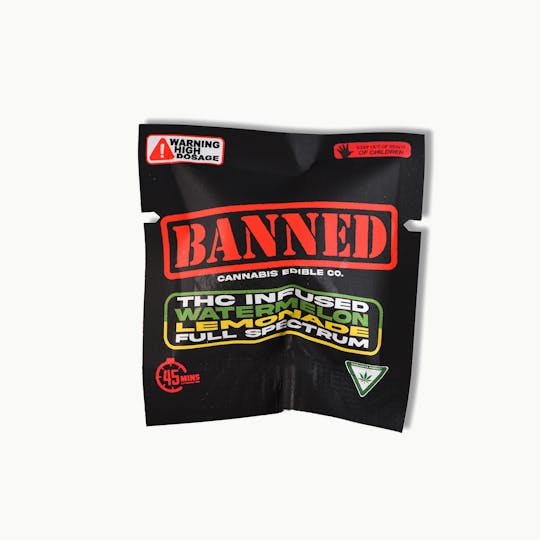 Banned Edible Co - WATERMELON LEMONADE SINGLE GUMMY 200MG - 1