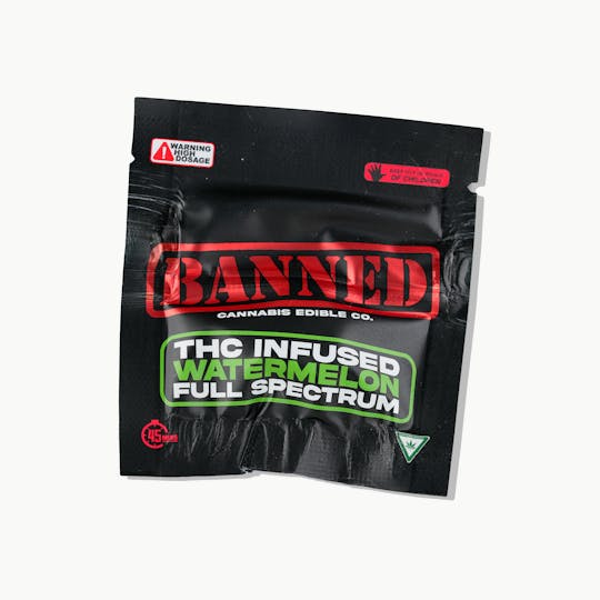 Banned Edible Co - WATERMELON SINGLE GUMMY 200MG - 1