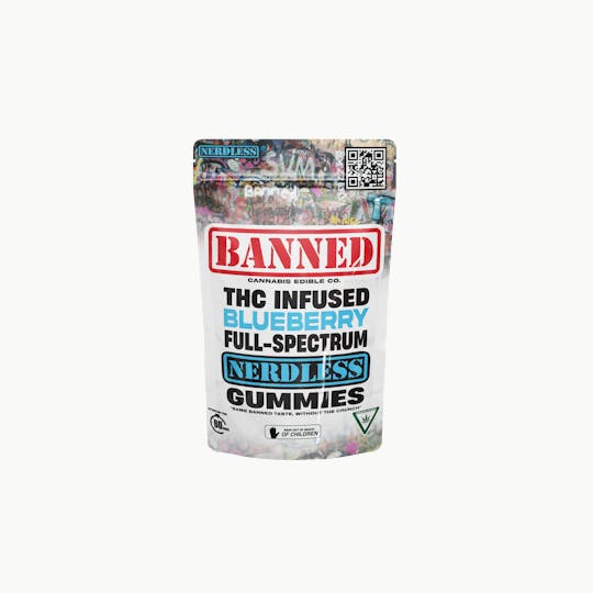 Banned Edible Co - BLUEBERRY NERDLESS GUMMIES 200MG | 4 PACK - 1