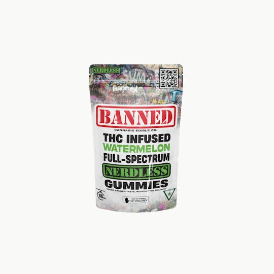 Banned Edible Co - WATERMELON NERDLESS GUMMIES 200MG | 4 PACK - 1