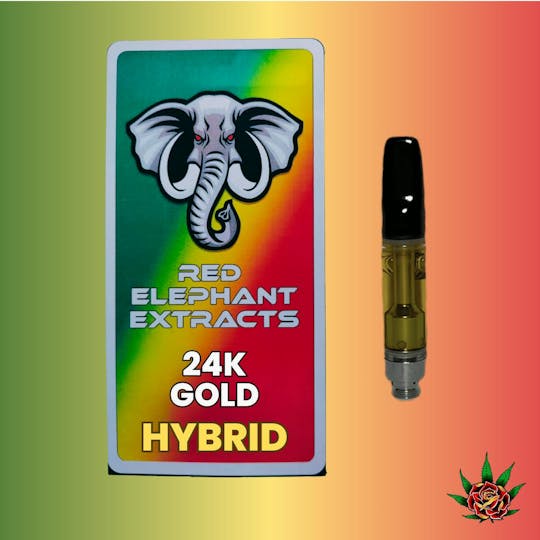 Eden Rose Processing - Red Elephant Cart 1g - 24k Gold (Hybrid) - 1