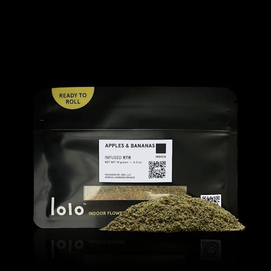 lolo - Apples & Bananas | Indoor Kief Infused Ready To Roll | 14g - 1