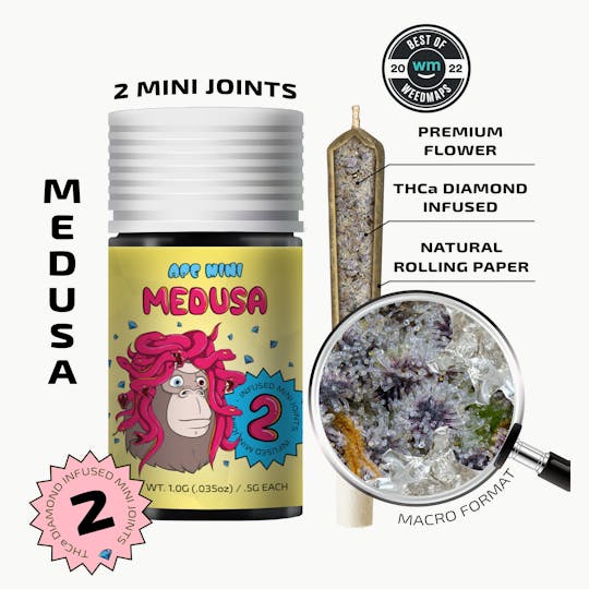 APE Premium Cannabis Corp - Medusa (Sativa Dominant) — 2 Mini joints infused (1g | 0.5g each) - 1