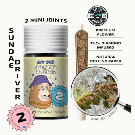 APE Premium Cannabis Corp - Sundae Driver (Hybrid) — 2 Mini joints infused (1g | 0.5g each) - 1