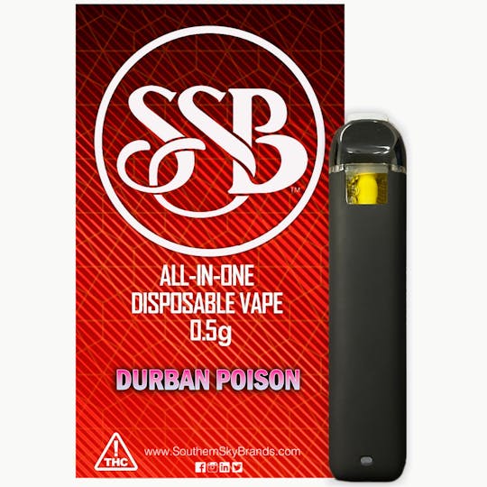 Southern Sky Brands - Durban Poison Disposable Vape - 0.5g - 1