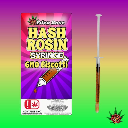 Eden Rose Processing - Eden Rose Hash Rosin Syringe 1000mg - GMO Biscotti - 1