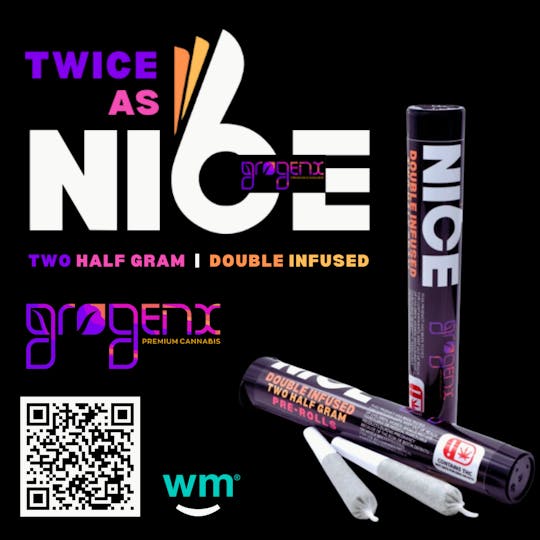 GroGenx - GroGenx - TWICE AS NICE - (2) 0.5g DOUBLE INFUSED PRE-ROLLS - BOB HOPE - 1