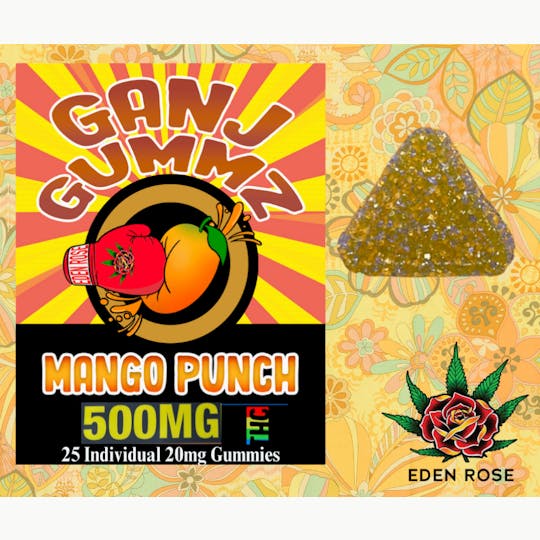 Eden Rose Processing - 500MG Ganj Gummz - Mango Punch - 1