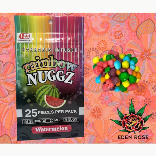 Eden Rose Processing - 500MG Rainbow Nuggz - Watermelon - 1