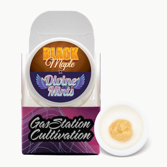 Gas Station Cultivation - Black Maple x Divine Mints Cured Resin Badder 1G (Peachy Collab) - 1