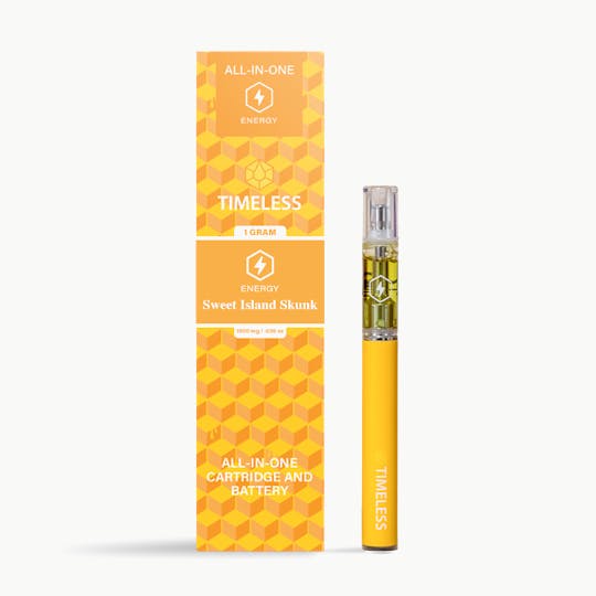 Timeless Vapes - Timeless Sweet Island Skunk 1000mg All-In-One Vape Cartridge (Energy) - 1