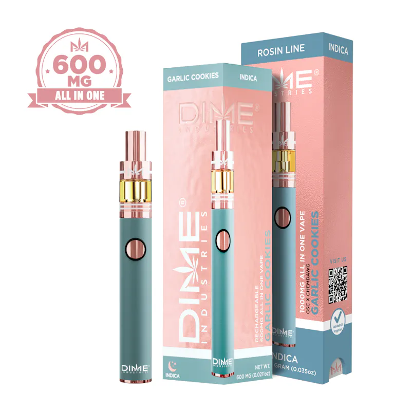 Dime Industries Garlic Cookies Rosin Line 600MG All In One Device