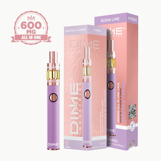 Dime Industries - Grapes & Cream Rosin Line 600mg All in One Device - 1