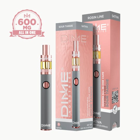 Dime Industries - Sour Tangie Rosin Line 600mg All in One Device - 1