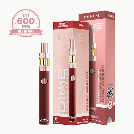 Dime Industries - Sunset Sherbert Rosin Line 600mg All in One Device - 1