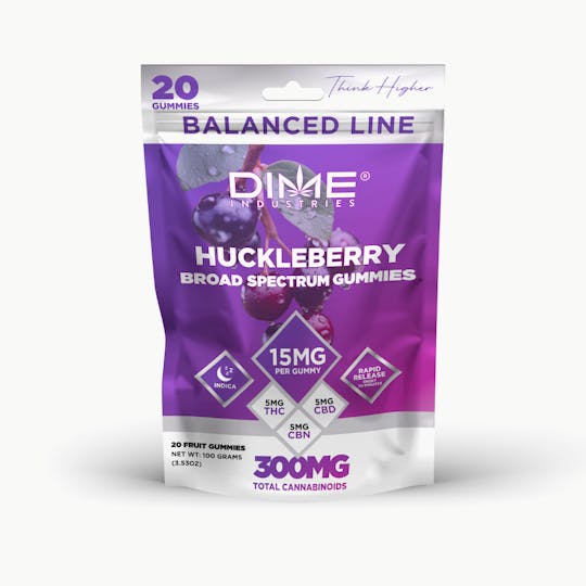 Dime Industries - Balanced Line Huckleberry "Evening" CBN Gummies 20ct - 1