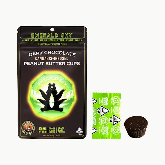 Emerald Sky - Emerald Sky Dark Chocolate Peanut Butter Cups - Hybrid 100mg 10pk - 1