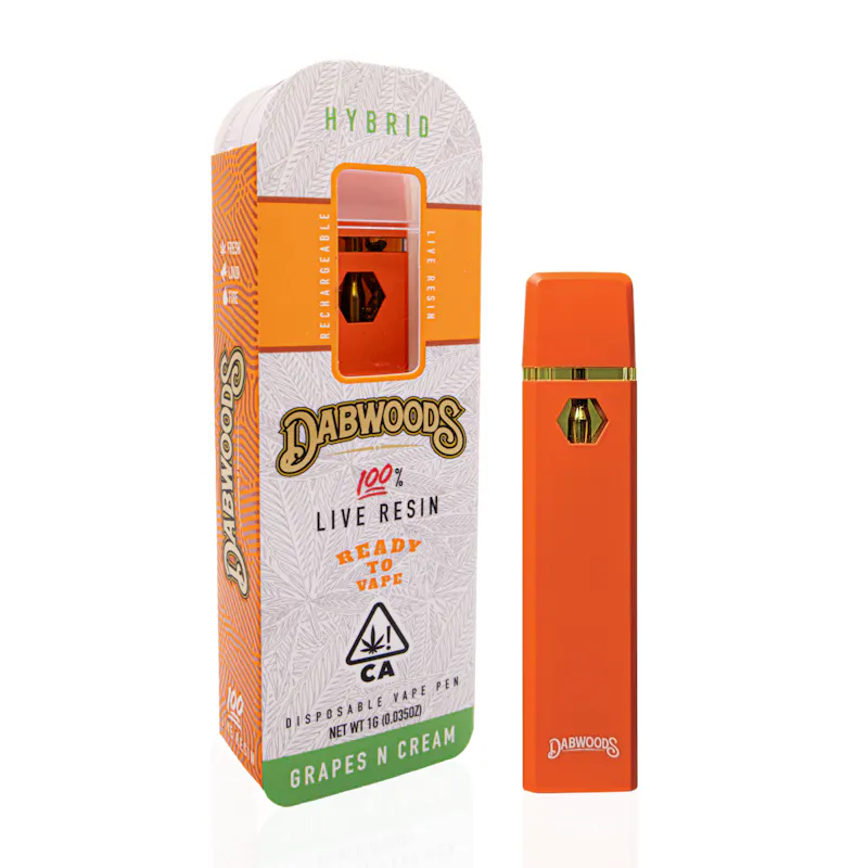 Dabwoods Grapes n Cream Live Resin All-in-One 1g disposable