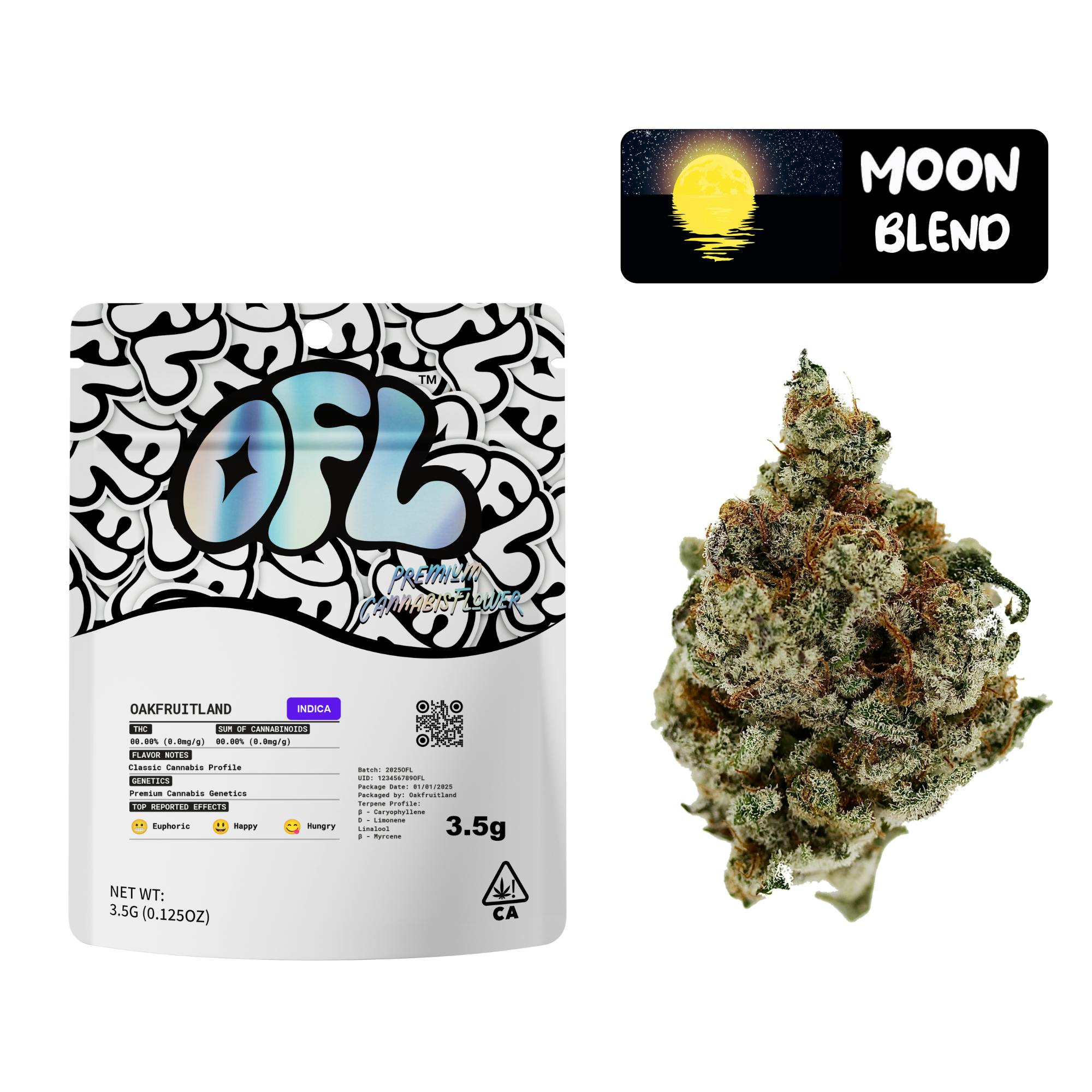 Oakfruitland (OFL) - Moon Blend Premium Flower 3.5g - Black Label Series - 1