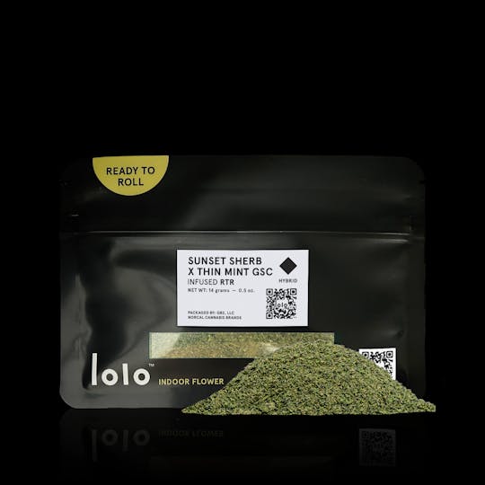 lolo - Sunset Sherbet x Thin Mint GSC | Indoor Kief Infused Ready To Roll | 14g - 1