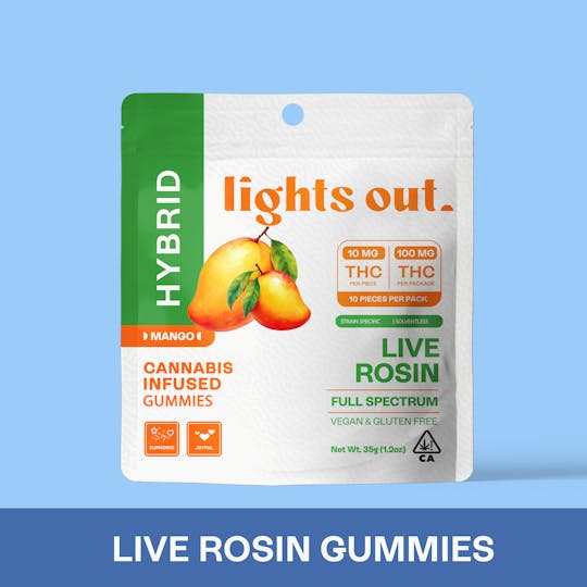 Lights Out - Mango (Hybrid) Live Rosin Edible 100mg - 1