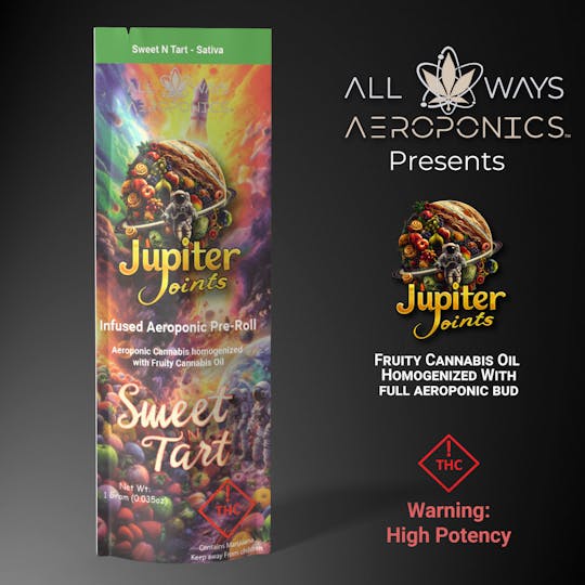 All Ways Aeroponics - 1g Jupiter Joint | Infused Aeroponic Preroll | Sweet N Tart - 1