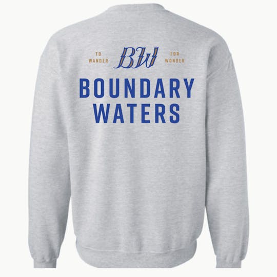 Boundary Waters - Boundary Waters Crew Sweatshirt-Grey (L) - 1