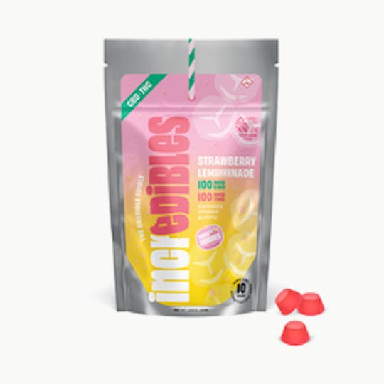 incredibles - 1:1 Strawberry Lemahhhnade + CBD | 100mg:100mg 10pk - 1