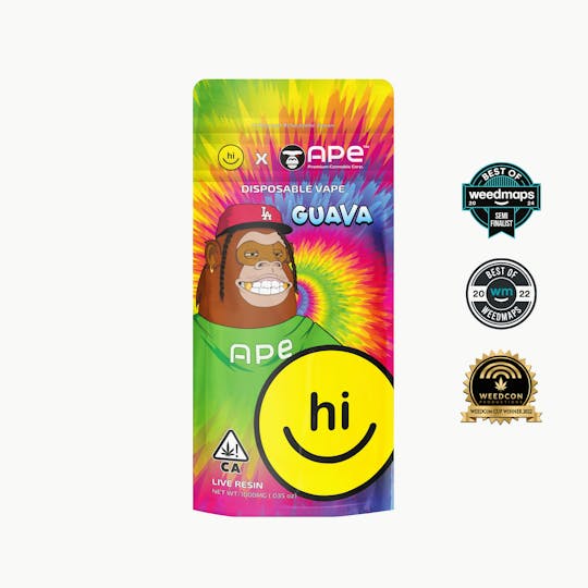 APE Premium Cannabis Corp - Guava — 1g APE & Hi! Live Resin Disposable (all in one) - 1