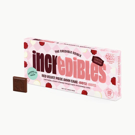 incredibles - 1:1 Red Velvet Piece Ahhh Cake Bar + CBD - 1