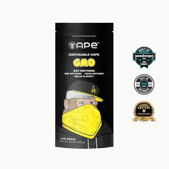 APE Premium Cannabis Corp - GMO — 1g APE Live Resin Disposable Vape (all in one) - 1