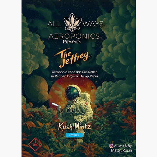 All Ways Aeroponics - The Jeffrey | 1g Aeroponic Preroll | Kush Mintz - 1