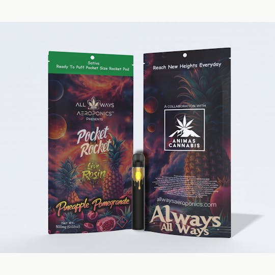 All Ways Aeroponics - All Ways Pocket Rocket Live Rosin 0.5g Pineapple Pomegranate All In One - 1