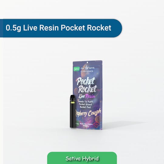 All Ways Aeroponics - Pocket Rocket Live Resin 0.5g Raspberry Cough All In One - 1
