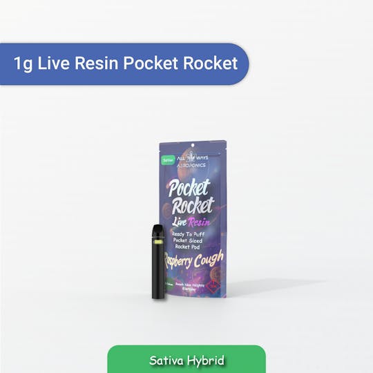 All Ways Aeroponics - Pocket Rocket Live Resin 1g Raspberry Cough All In One - 1
