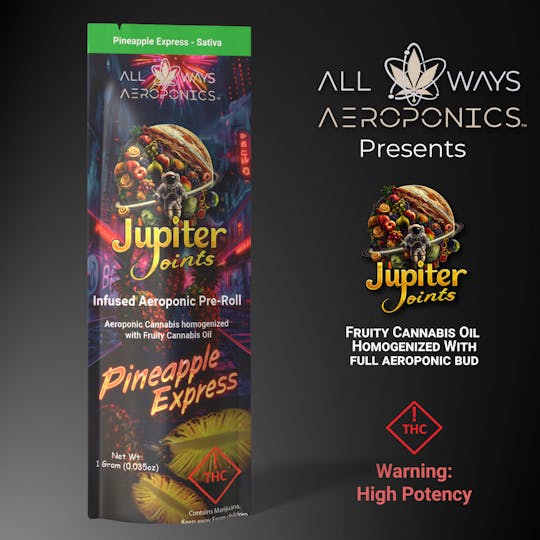 All Ways Aeroponics - 1g Jupiter Joint | Infused Aeroponic Preroll | Pineapple Express - 1
