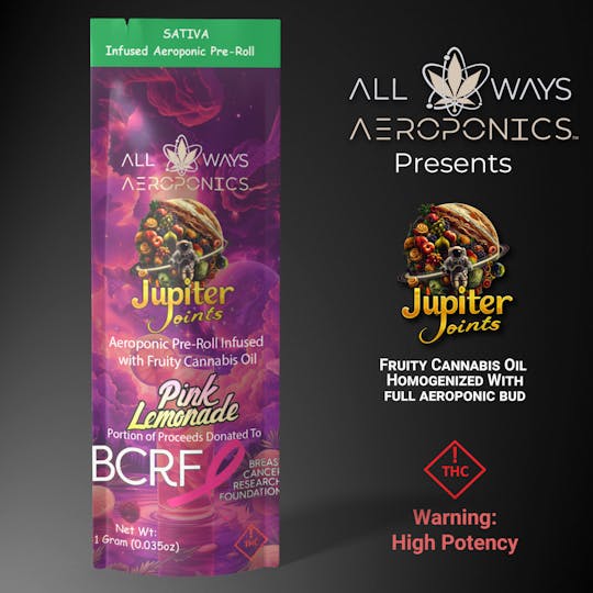 All Ways Aeroponics - 1g Jupiter Joint | Pink Lemonade | Benefits breast cancer research - 1