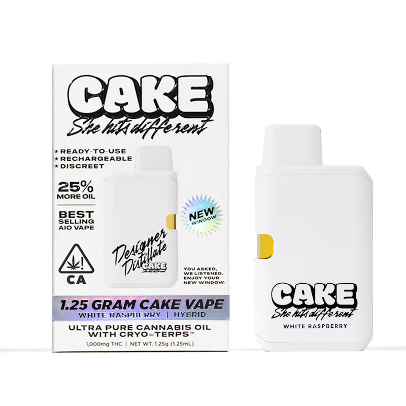 Cake White Raspberry - 1.25 Grams - Hybrid - Designer Distillate