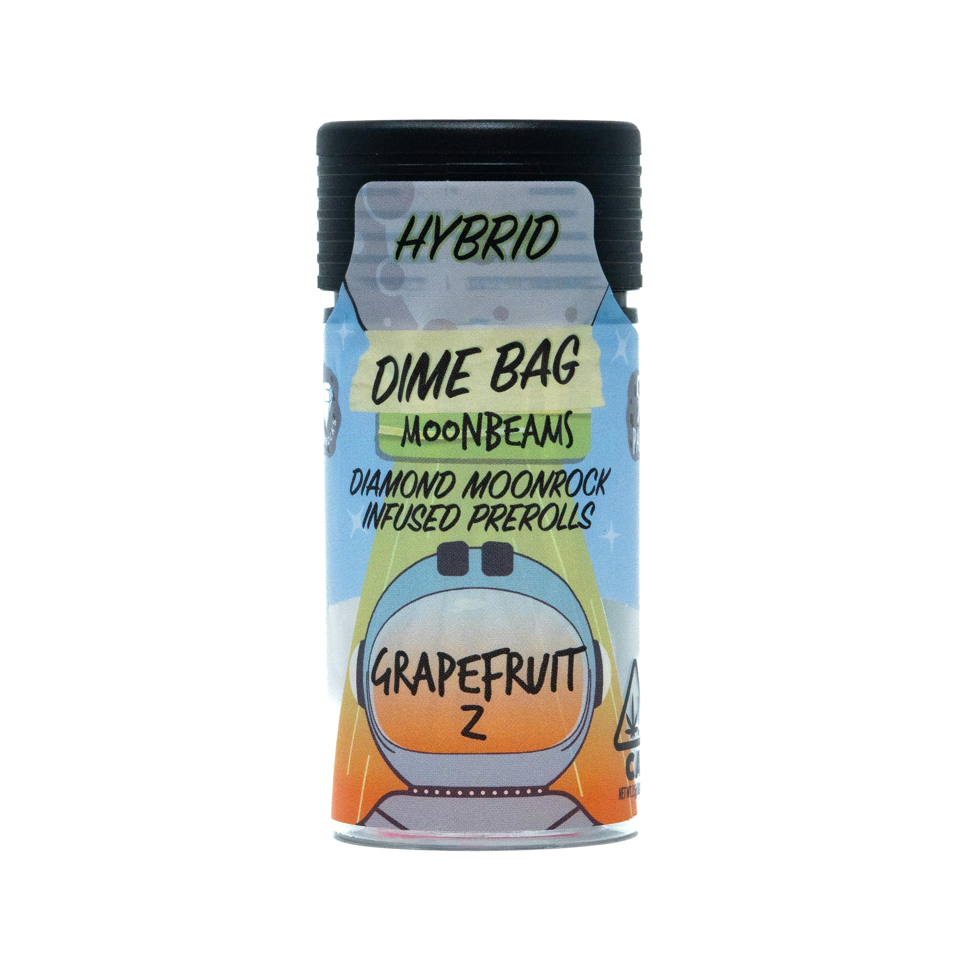 Dime Bag - Diamond Moonrock Infused Pre-rolls 2.5g 5-Pack - Grapefruit Z - 1