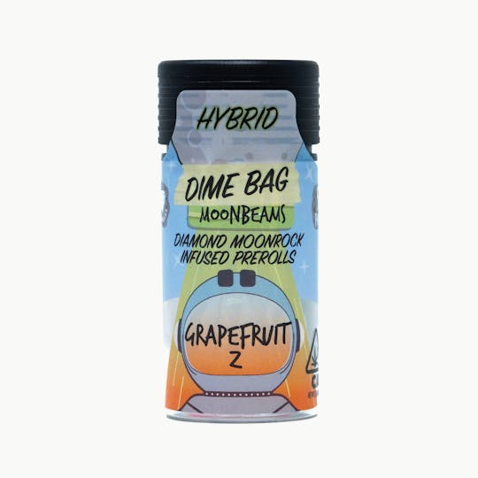 Dime Bag - Diamond Moonrock Infused Pre-rolls 2.5g 5-Pack - Grapefruit Z - 1