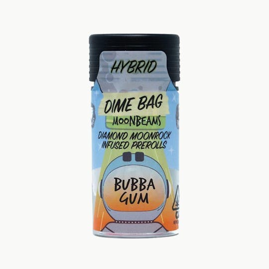 Dime Bag - Diamond Moonrock Infused Pre-rolls 2.5g 5-Pack - Bubba Gum - 1