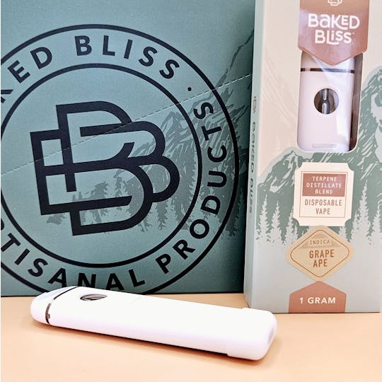 Baked Bliss Edibles - Baked Bliss Grape Ape 1g Disposable - 1