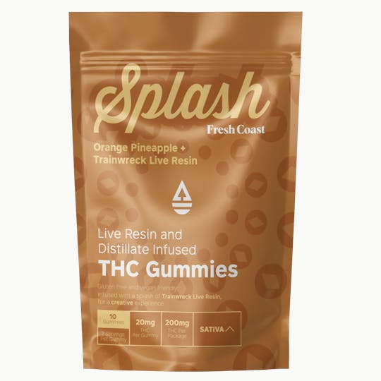 Fresh Coast - Orange Pineapple/Trainwreck | Splash Live Resin Gummies |200mgTHC | Sativa - 1