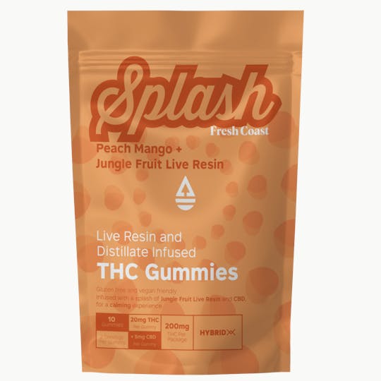 Fresh Coast - Peach Mango/Jungle Fruit | Splash Live Resin Gummies | Hybrid - 1