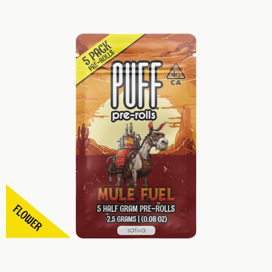 PUFF - Mule Fuel - sativa - 5 pack pre-rolls - 2.5 gram - 1