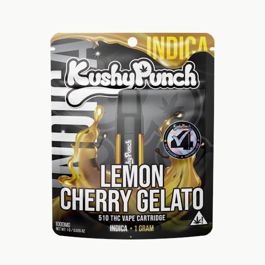 Kushy Punch - 1G Kushy Punch 510 Vape Cart - Lemon Cherry Gelato - 1